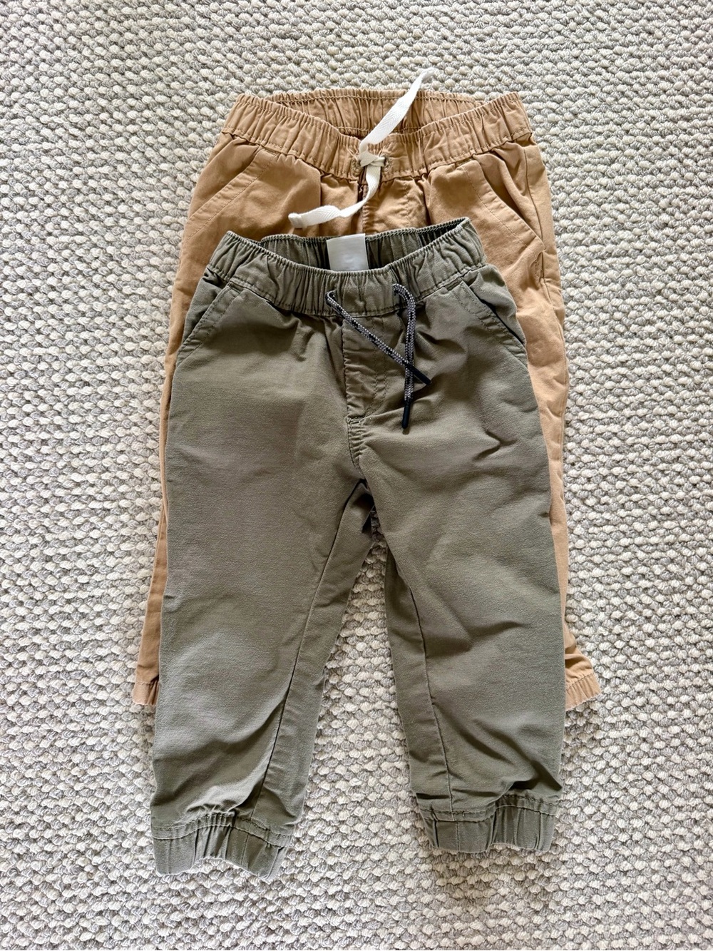 Gap Everyday Toddler Pull-On Joggers | 2-Pack |Size 18-24 Months Olive and Khaki